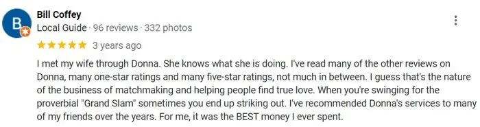 5-star review for Perfectly Matched