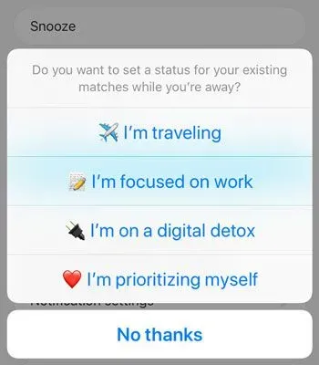 Bumble Away Status