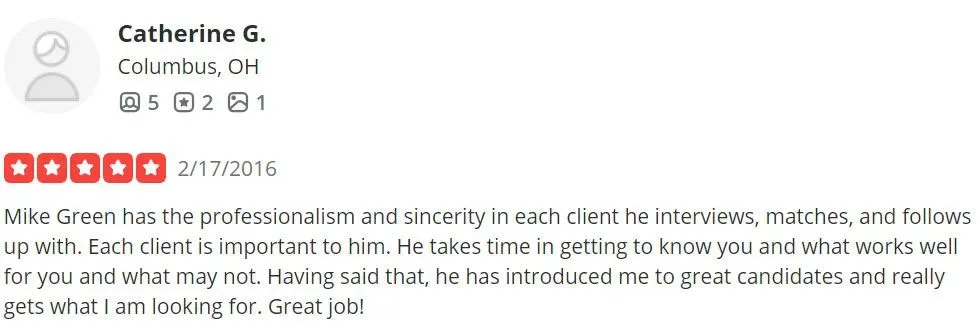 Lunch Date Yelp review that's 5 stars
