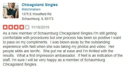Chicagoland Singles Yelp review