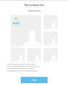 Christian Mingle photo upload screen