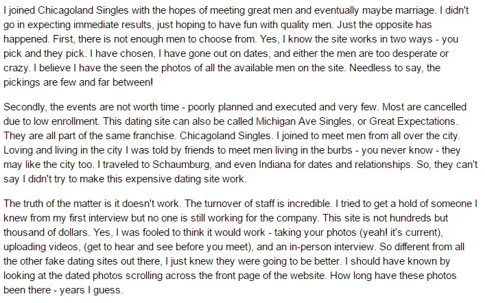 Chicagoland Singles review
