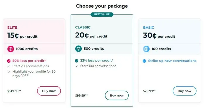 Cougar Life price per credit