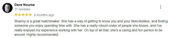 5-star Google review for Shanny In The City