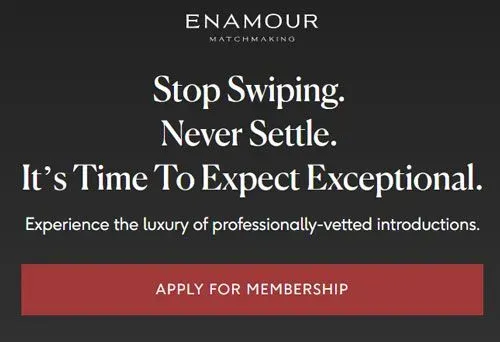 Enamour, an elite dating agency for professionals around the world