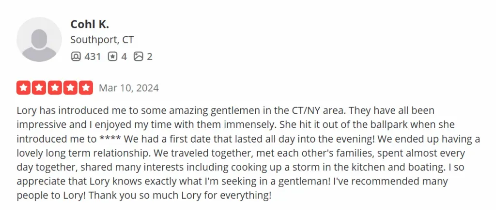 Greenwich Matchmaker review