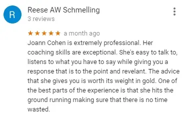 Joann Cohen google reviews