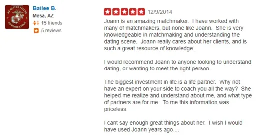 Joann Cohen matchmaking reviews Yelp