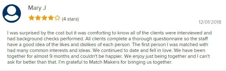 Maryland Matchmakers BBB review