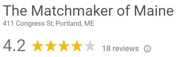 The Matchmaker of Maine 4.2 star Google rating