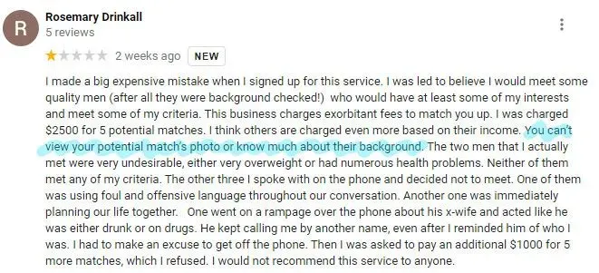 Idaho matchmaking service review example