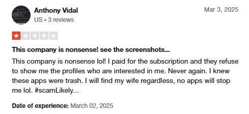 OKCupid review trustpilot