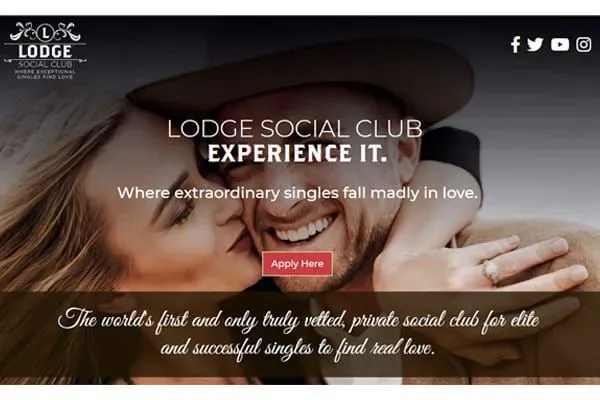 The Lodge Social Club is a matchmaking app for single professionals