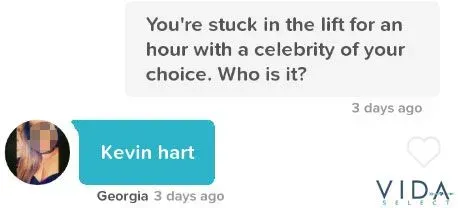 Tinder celebrity first message