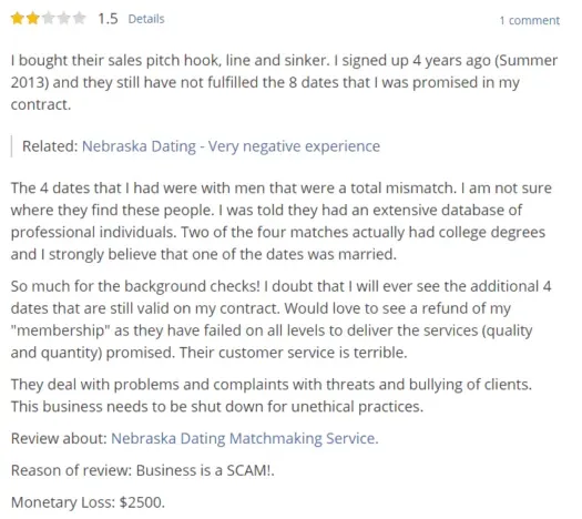 complaints about nebraska dating