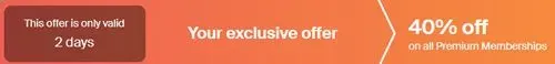 Example of an eHarmony promotion for 40% off