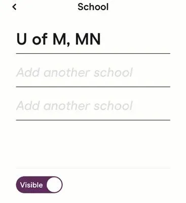 Hide info on Hinge