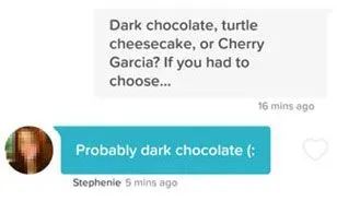 Tinder opener about chocolate that works