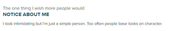negative trait in a dating profile