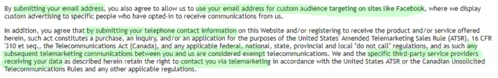 privacy policy excerpt