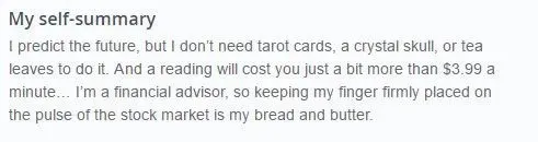 Intriguing OkCupid self summary example