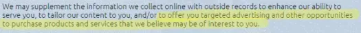 Texas Singles privacy policy