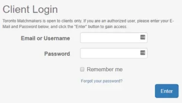 toronto matchmakers client login