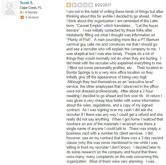 yelp review naples singles